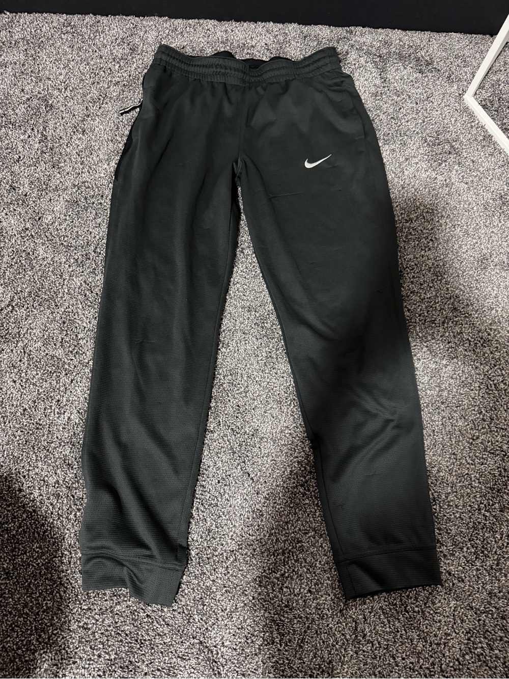 Nike dark gray Jogger Sweatpants with White Swoosh